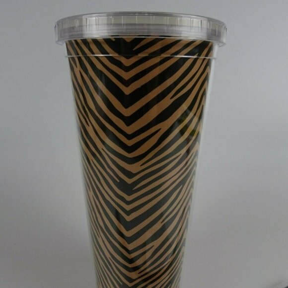 💰3/$25 New Vera Bradley Zebra Print Tumbler Travel Cup W/ Lid & Straw 21 oz - Picture 2 of 11